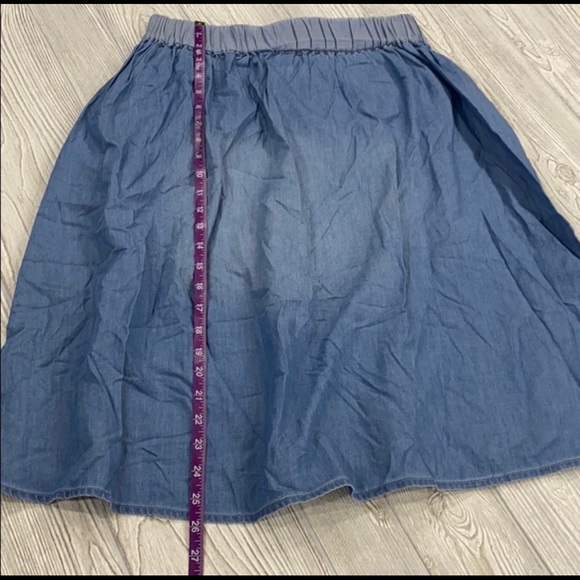 WILDFOX Distressed Chambray Skirt - sz S - Picture 6 of 6